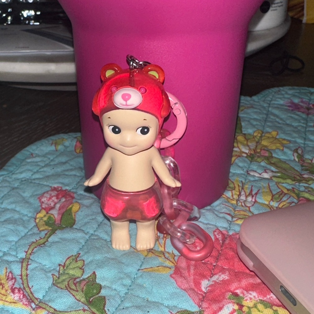 Sonny Angel Peach Bear Keychain